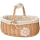 thumbnail image 1 of Cesta de mimbre Cesta de mimbre Cesta de la compra Cesta de picnic Cesta de transporte Cesta de mimbre maciza, ovalada Cesta para niños Práctica cesta de mimbre con encaje y forro textil. brillar Electrónica, 1 of 5
