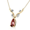 thumbnail image 2 of Galaxy Gold 14K Yellow Gold Natural Diamonds and Garnet Pendant Necklace - January Birthstone - Passion & Protection - 16" to 24" - Fine Jewelry for Women, 2 of 3