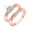 Gold, variant on 18K Rose Gold Plated CZ Wedding Rings Sets for Women Stackable CZ Non Tarnish Eternity Promise Engagement Rings (Size 9)