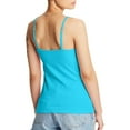 thumbnail image 2 of Hanes Womens Stretch Cotton Cami with Built-In Shelf Bra, S, Flying Turquoise, 2 of 5