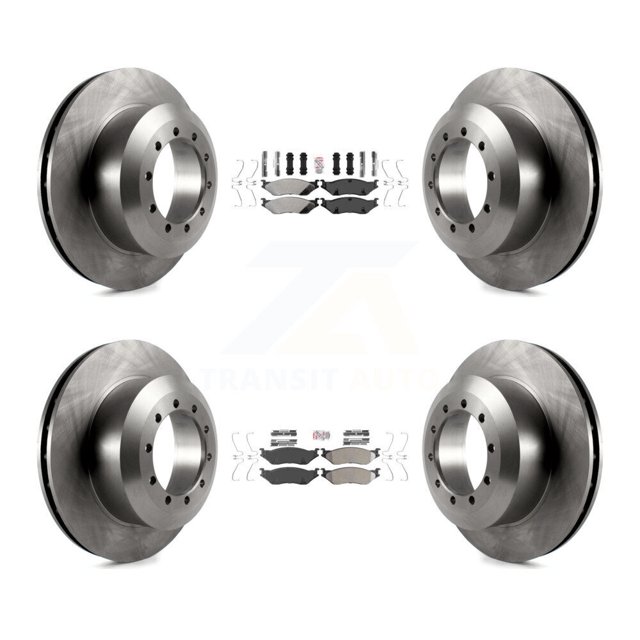 Transit Auto Front Rear Semi-Metallic Pads and Disc Brake Rotors Kit for Car Ford F-53 Motorhome Chassis F-59 Commercial Stripped K8A-101396
