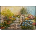 thumbnail image 4 of Dreamtimes Flower Garden Stone Stair Area Rug 72x48in Sunset Landscape Non-Slip Floor Carpet Comfort Floor Mats Decor for Indoor Living Dining Room and Bedroom Area, 4 of 7