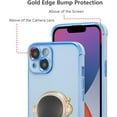thumbnail image 4 of for iPhone 14 Plus Case Cute 6D Astronaut Case with Stand Function Luxury Plating Case Cover Slim Fit Soft TPU Shockproof Bumper Protective Electroplated Case for Girls Boys,6.7 inch,Blue, 4 of 12