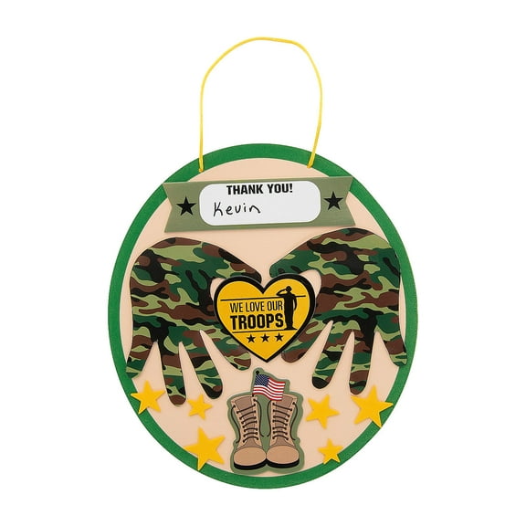 Military Appreciation Handprint Sign Craft Kit - Makes 12