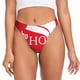 thumbnail image 1 of Balery Saying Ho Ho Ho Tangas de Algodón para Mujer con Estampado – Ropa Interior Sexy, Transpirable, G-string-X-Large, 1 of 6