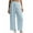 Blue, variant on TrendOFT Lightweight Wide Leg Cropped Pants for Women High Waisted Loose Casual Travel Work Sweatpants Fall Sweat Lounge Pants Yellow XL