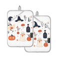 thumbnail image 7 of Yayeee Pot Holders Kitchen Heat Resistant with Pocket 7"x9.8" Cotton Oven Cooking Hot Pads, White Cartoon Halloween Ghosts, 7 of 7