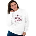 thumbnail image 5 of Jesus Christ Risen Easter Believe God Women Crewneck Sweatshirt Brisco Brands S, 5 of 6