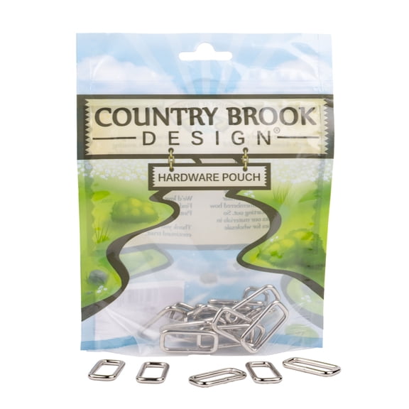 Country Brook Design® 1 Inch Lite Welded Nickel Rectangle Rings, 100 Pack