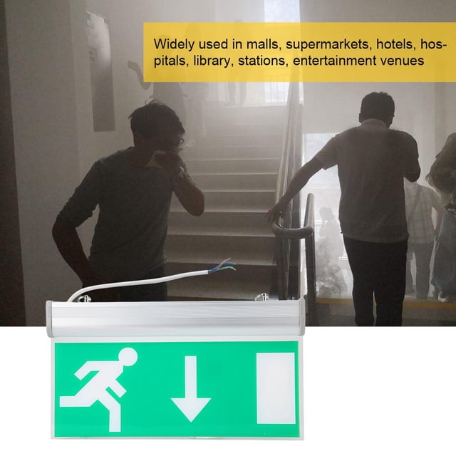 Ccdes Acrylic LED Emergency Exit Lighting Sign Safety Evacuation Indicator Light 110-220V ,Exit Lighting Sign, LED Emergency Exit Sign