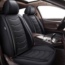 AOMSAZTO Fit for Ford Ranger 2019-2023 Car Seat Cover 5-seat Faux Leather Full Set Compatible Airbag(Black）