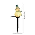 thumbnail image 3 of Uutvery Solar Christmas Snowman Ground Light, Resin Garden Patio Decor with Auto Dusk to Dawn, Waterproof, for Outdoor Ambiance, 3 of 6