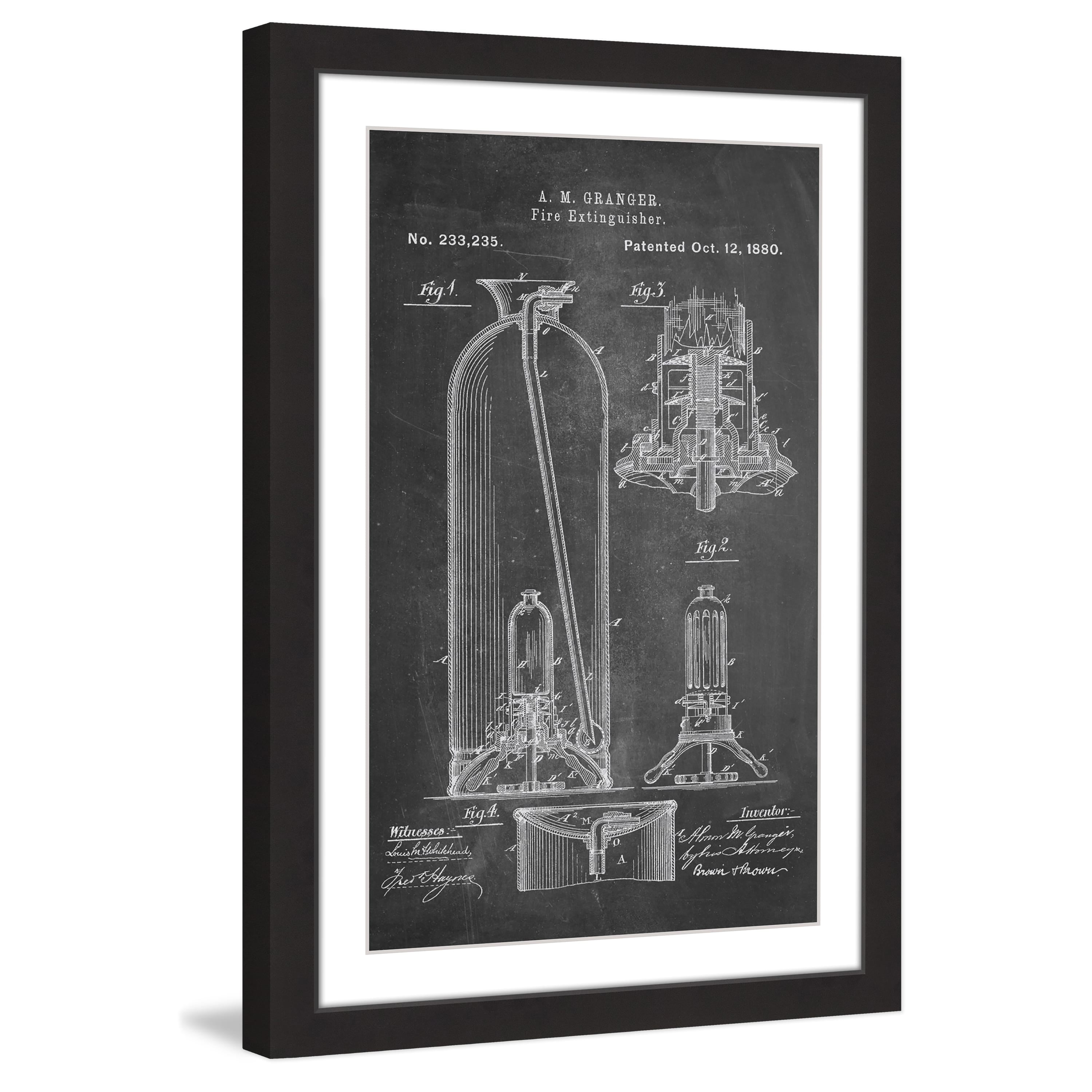 "Extinguisher 1880 Chalk" Framed Painting Print