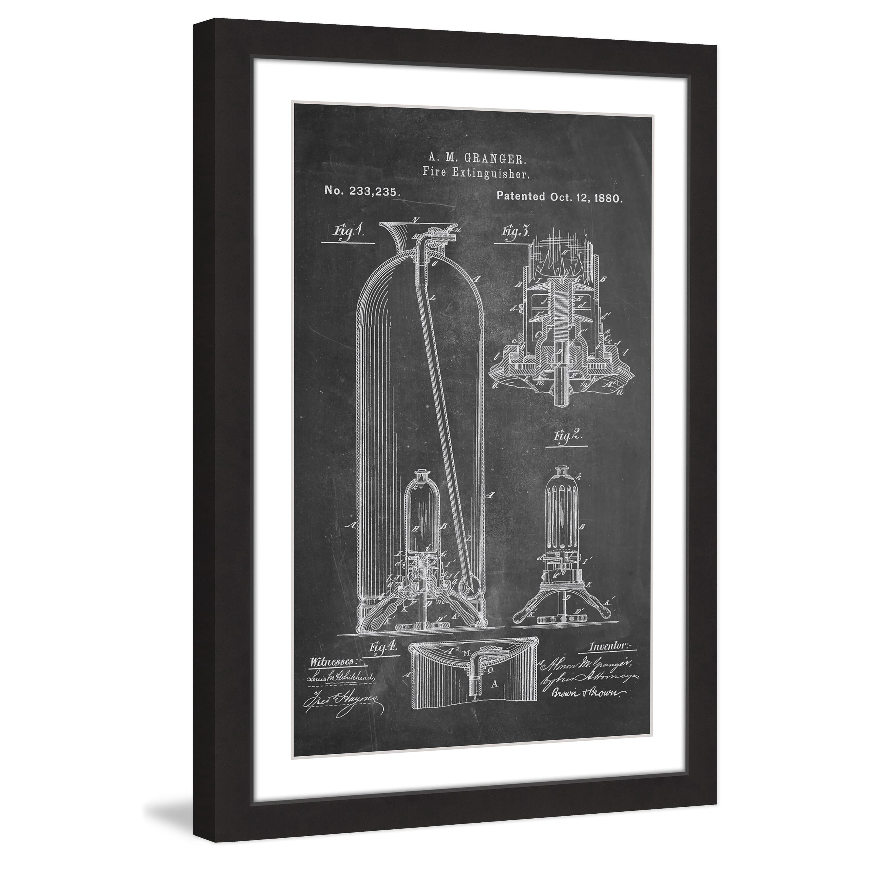 "Extinguisher 1880 Chalk" Framed Painting Print