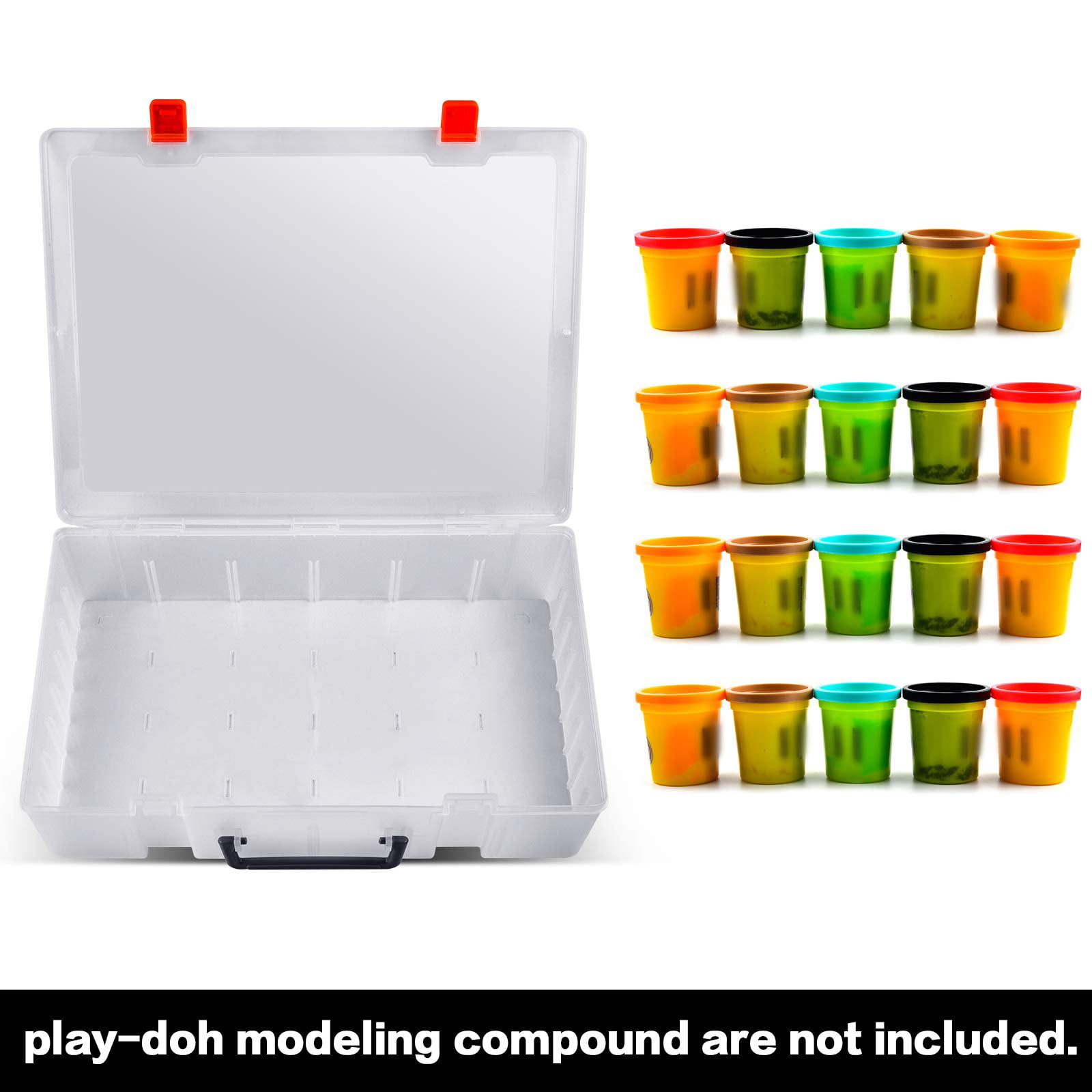 These containers would be great for all sorts of craft or toy storage!, Play Doh