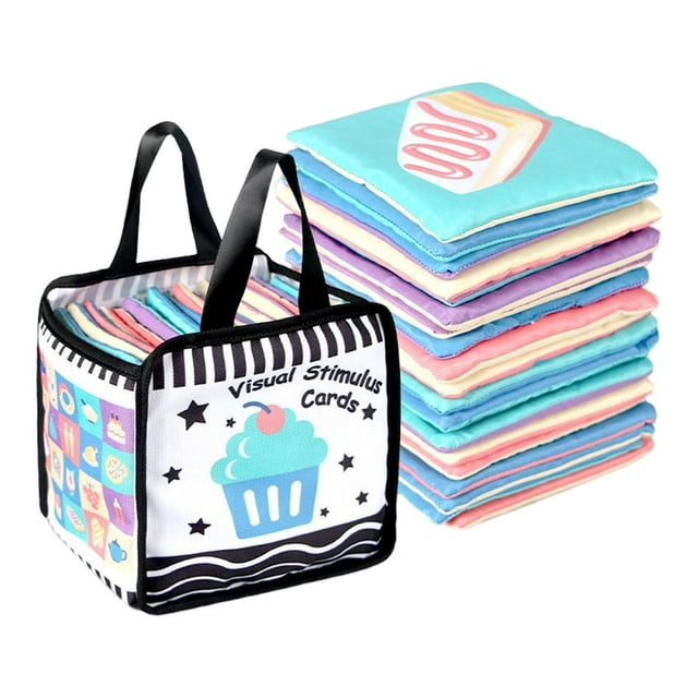 Juguetes de tarjetas educación temprana con bolsa de almacenamiento para juguetes bndos de cuna Zulema Juguetes de tarjetas flash