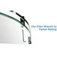 thumbnail image 3 of Mount-It! Corner Glass Shelf with Chrome Rail | 22 LB Capacity, 3 of 5