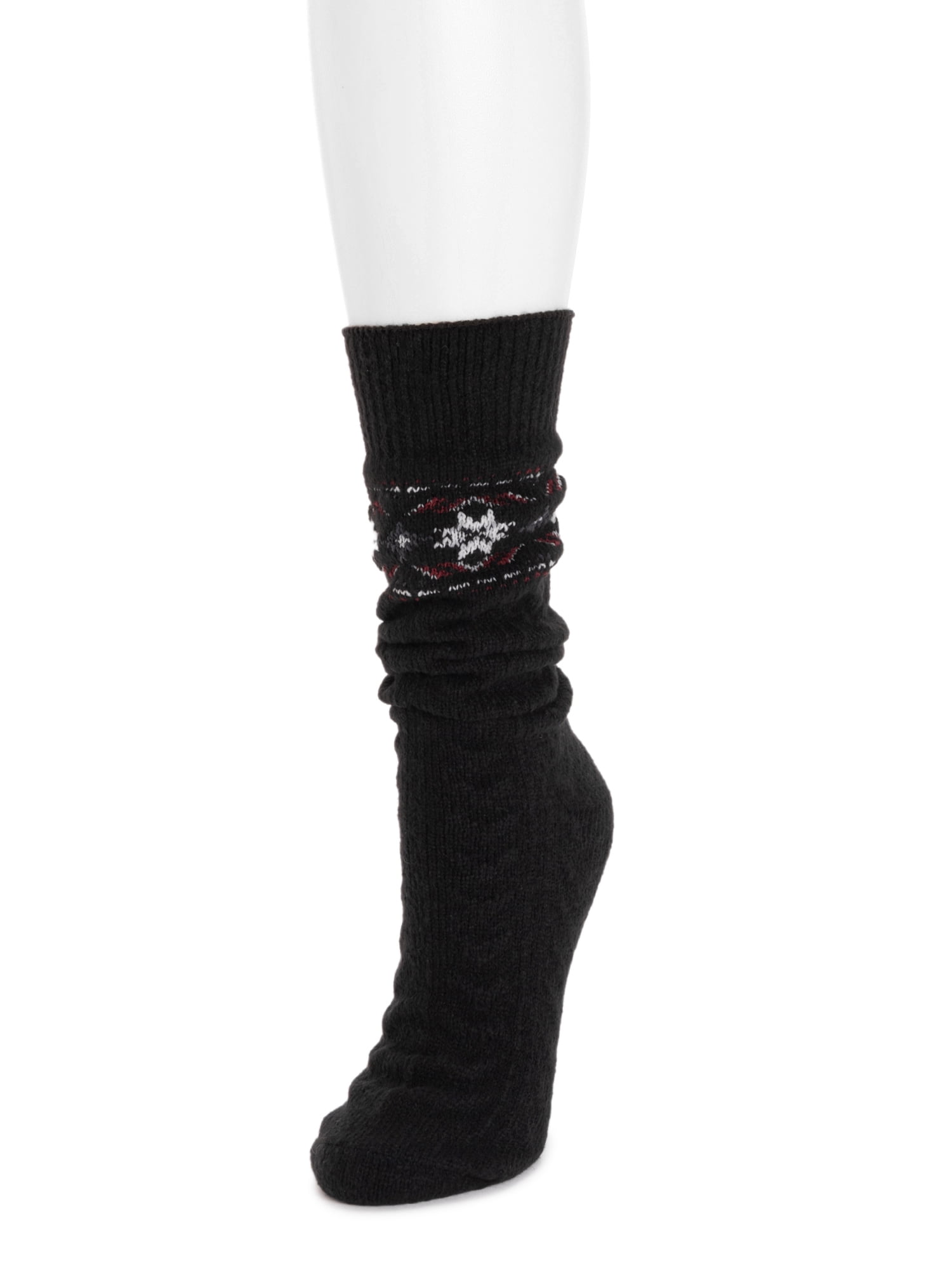 Muk Luks Women's Microfiber Mid-Calf Tall Boot Sock, 1-Pack, Size 6-11