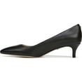 thumbnail image 3 of Sam Edelman Dori Black Leather Slip On Pointed Toe Kitten Heel Fashion Pumps (Black Leather, 5), 3 of 6