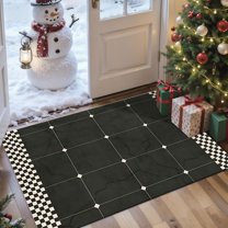 2x3 Entryway Rug Bathroom Rugs for Front Door Bedroom Kitchen, Washable Vintage Print Carpet, Floor Mat with Non Slip Backing