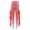 thumbnail image 4 of iEFiEL Womens Halloween Mermaid Costume Shiny Fish Scales Leggings Stretchy Gym Running Tight Pants Red L, 4 of 7