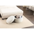 thumbnail image 6 of Ivory Velvet, Wooden Shelving | Bedroom Bench, Storage | No Assembly, Dual-Function Cover, 6 of 7