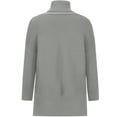 thumbnail image 5 of Womens Plus Size Sweaters Long Sleeve Crew Neck Split Hem Casual Oversized Ribbed Knit Tunic Pullover Tops Light Gray M, 5 of 6
