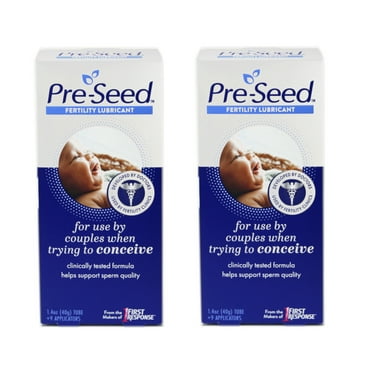 Pre-Seed Personal Lubricant, 40 Gram Tube with 9 Applicators (Pack of 2)