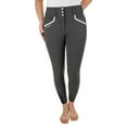 thumbnail image 2 of Equine Couture Ladies Nicole Knee Patch Breech- Charcoal- 34, 2 of 4