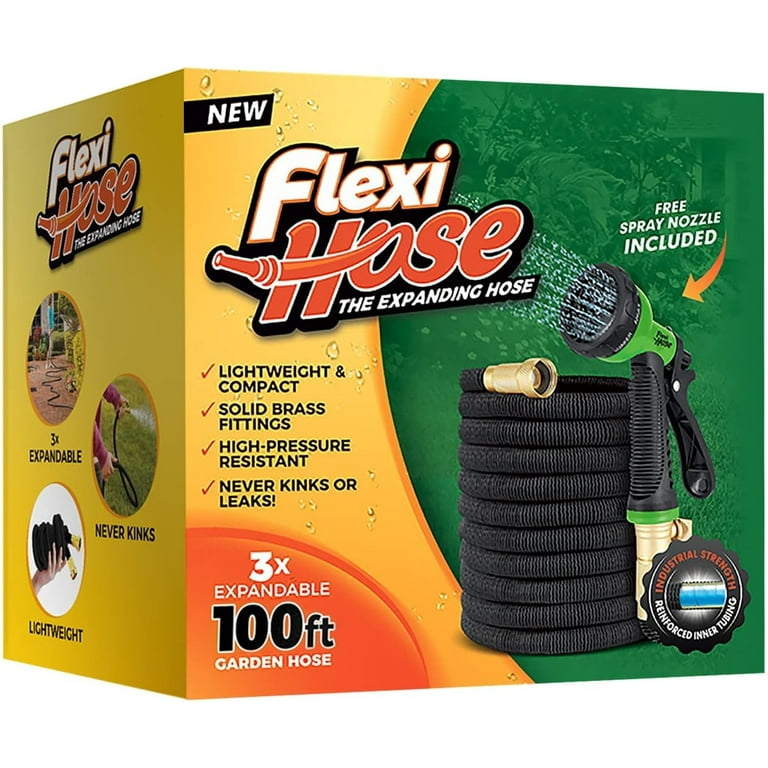 Flexi Hose with 8 Function Nozzle Expandable Garden Hose