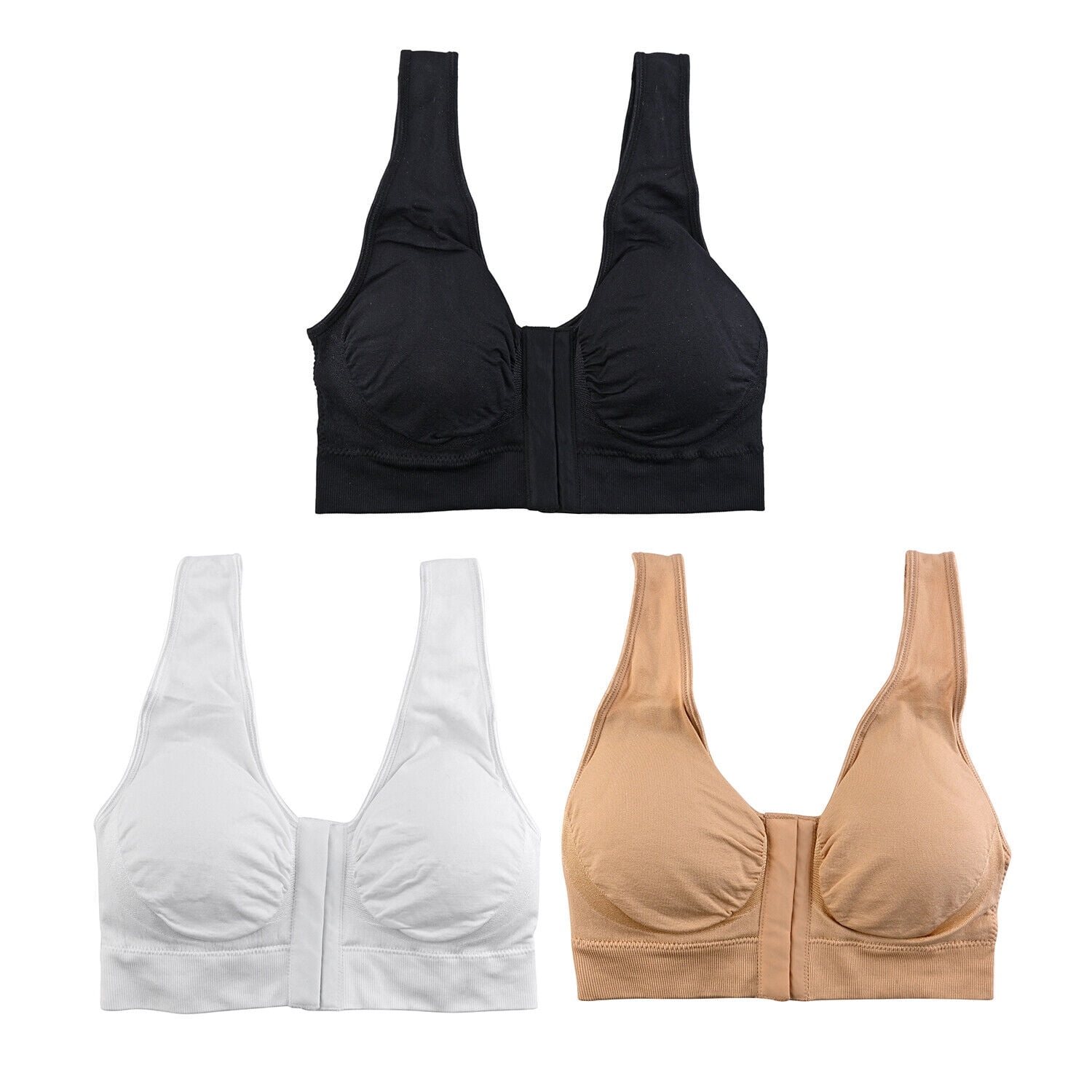 Comfortable and Supportive Miracle Bamboo Comfort Bra in Tan