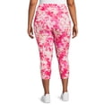 thumbnail image 2 of Terra & Sky Women’s Plus Size Printed Capri Leggings, 2-Pack, Regular and Petite, 2 of 5