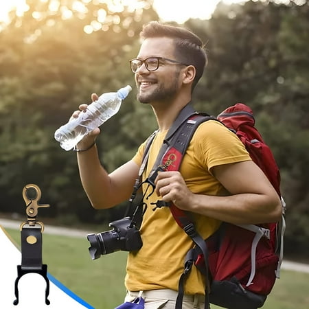 

JMYHOAM Portable Water Bottle Hooks Beverage Hooks Metal Leather Hooks