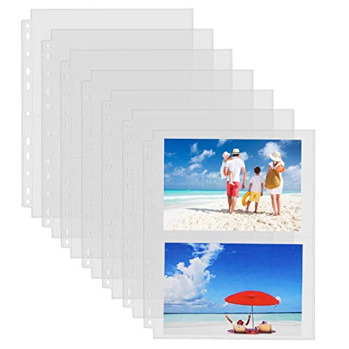 50-2 Pocket 5x7 Photo Postcard Page Sheet Protector BCW Pro2T 3 ring binder 