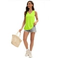 thumbnail image 6 of Womens V Neck Summer Tank Tops Trendy Casual Loose Fit Flowy Sleeveless Shirts, 6 of 6