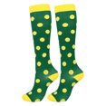 thumbnail image 3 of Chaussettes de Compression 20-30mmhg Longueur Genou Chaussettes de Sport Course Femmes Bas de Randonnée pour Unisexe Course Cyclisme, Vert, Point, L/TG, 3 of 9