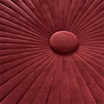 thumbnail image 3 of Pouf Rond Transitionnel Grafton en Tissu Velours Bordeaux, 3 of 8