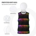thumbnail image 6 of Gaeub Colorful Sparkling Men's Mesh Basketball Jersey, Quick-Drying Sleeveless Top S-4XL, Loose Muscle Tank Top -X-Large, 6 of 9