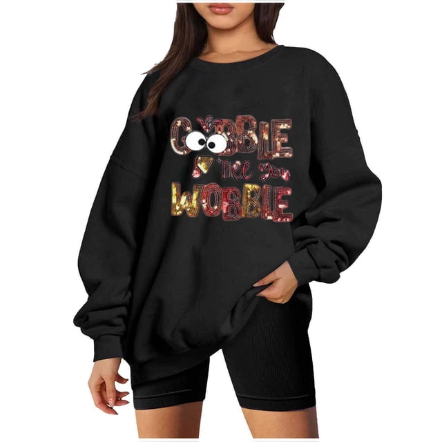 Chemise à Manches Longues Imprimée à la Mode pour Femmes, Col Rond, Sweat à Capuche