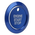 thumbnail image 1 of Engine Push Button Cover, Durable Blue Aluminum Alloy Anti Wear Ignition Button Trim  For Car, 1 of 8