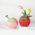 thumbnail image 2 of Strawberry Pen Holder Pink office supplies, 1X Strawberry Pen Holder Office&Craft&Stationery, Pink, 2 of 6