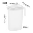 thumbnail image 3 of WUXIAB Water Pitcher,Drink Dispenser,Fridge Beverage Liquid Drink Container,Fridge Beverage Drink Dispenser,Plastic Tea Pot Cooler,Plastic Pitcher With Lid,Kettle For Party Daily Use 2.2L, 3 of 8