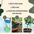 thumbnail image 5 of A1 Unlimited Plastic Watering Stakes 10.625x3-in, Assorted Multicolored Automatic PVC Watering Globes Drip Irrigation Device Self Watering Bulb System for Indoor Outdoor Plants Home Office, 4ct., 5 of 7