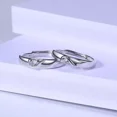 thumbnail image 5 of 2 Anillos 925 plata，Para Parejas Conjunto Promesa Ajustable Enamorados, 5 of 5