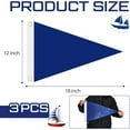 thumbnail image 3 of ABPETE 3 Pieces Nylon Pennant Flags Triangle Boat 12 x 18 Inch Blank Flag Metal Grommets for Boats Sailing Outdoor Home Indoor Gyms Businesses Party Decorations(Blue), 3 of 7