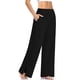 thumbnail image 1 of Pantalones deportivos holgados de pierna ancha para mujer, informales, cómodos, de cintura alta, para yoga, atléticos y con bolsillos, 1 of 5