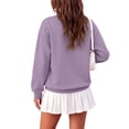 thumbnail image 4 of Womens Oversized Sweatshirts Basic Solid Tops Fall Winter Clothes Crewneck Outfits Pullover, 340, 4 of 4