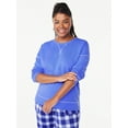 thumbnail image 5 of Joyspun Women's French Terry Sleep Top with Long Sleeves, Sizes XS to 3X, 5 of 6
