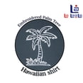 thumbnail image 4 of HAPPY BAY Women's Casual Blouses Shirt Solid Blouse Short Sleeve Button Up Dress Tops Tee Shirts Hawaiian T Shirt for Women M plus-size Space, Palm Tree, 4 of 4