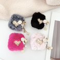 thumbnail image 7 of Cute Cartoon Hairy Case Compatible with AirPods 1 & 2,Kawaii Creative Love Heart Design for Airpods 2 & 1 Earphone Cover with Keychain for Women Girls (Black), 7 of 7